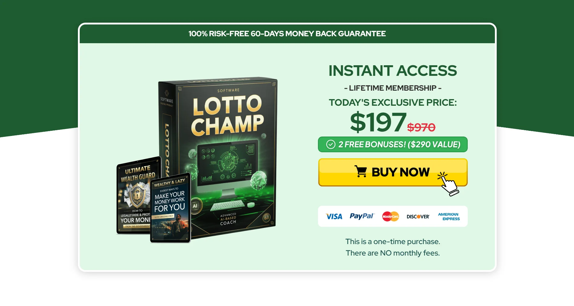 LottoChamp™ pricing